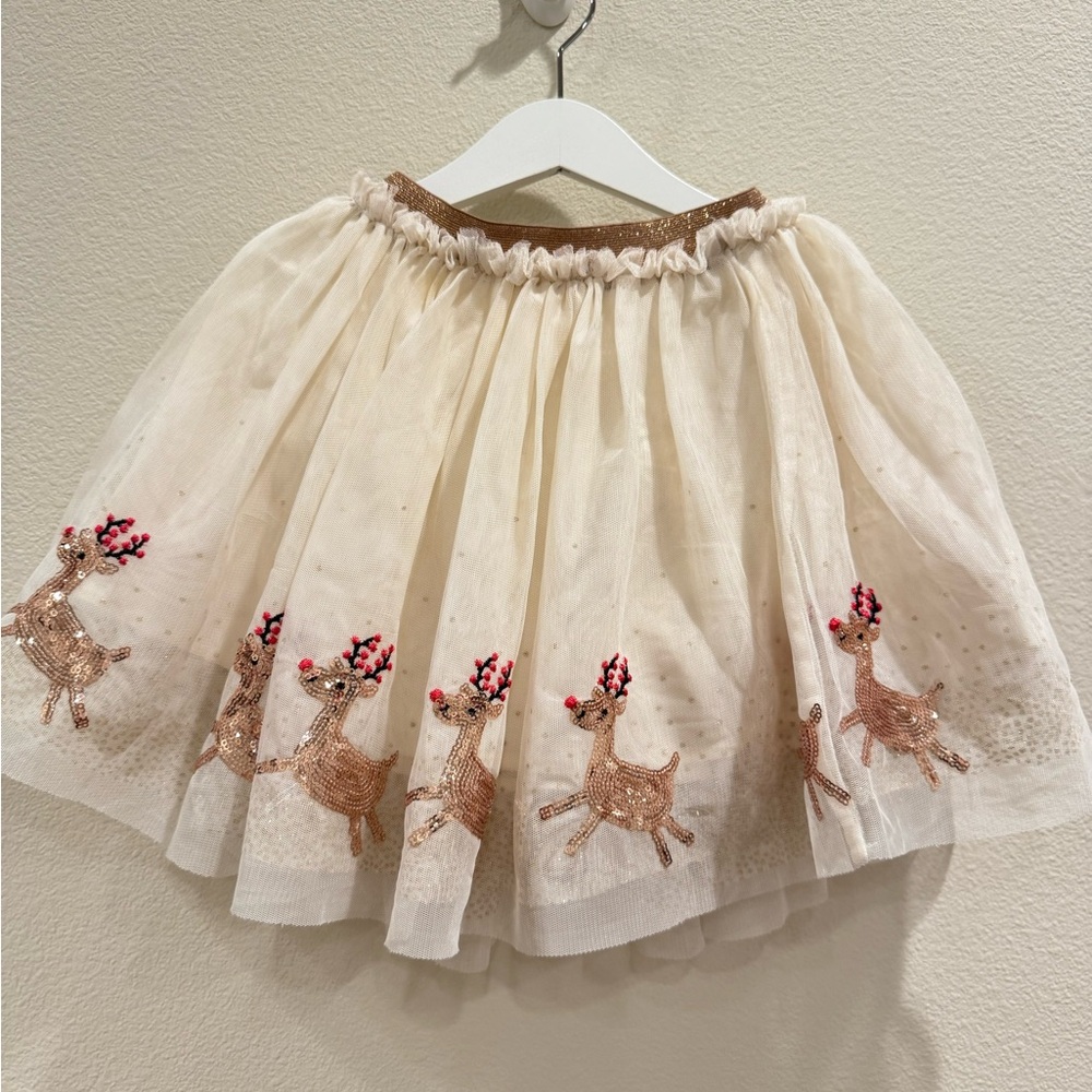 Festive Reindeer Tulle Skirt